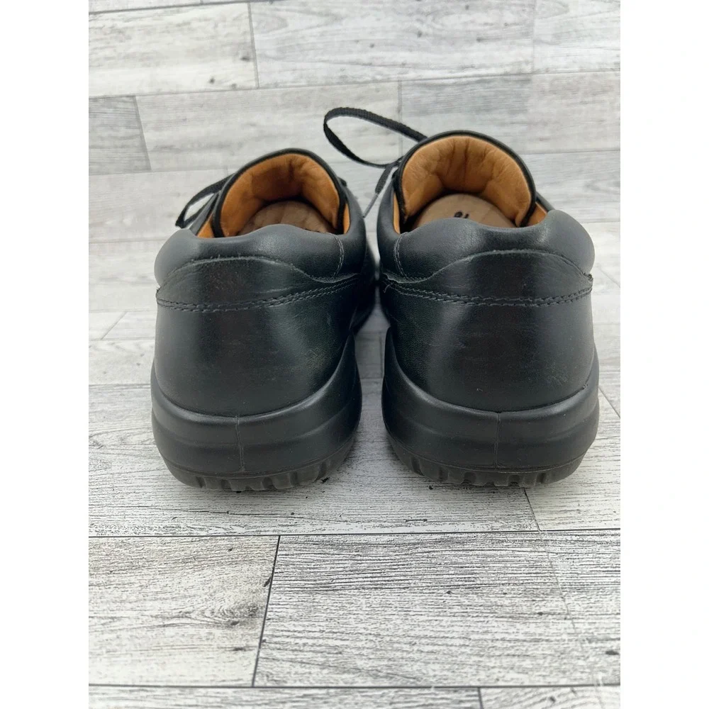 ECCO Black Leather Lace Up Comfort System Dress Shoes Men‎ Size EU 44 US 10.5